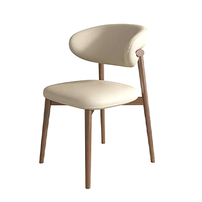 2 Solid Wooden Back Chair