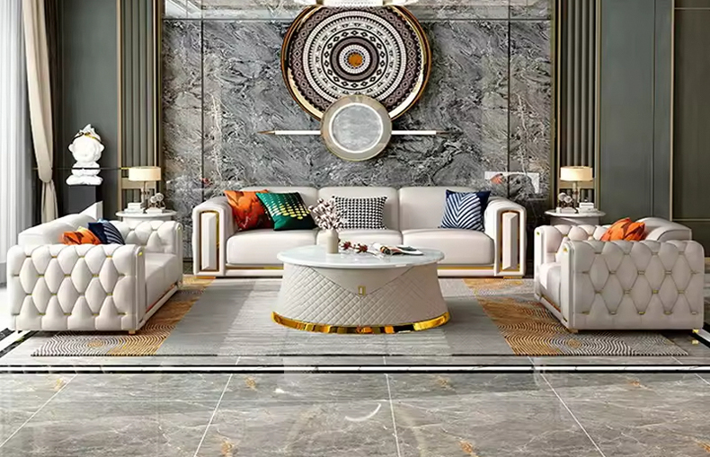 Foldable Living Room Sofa Set with Storage