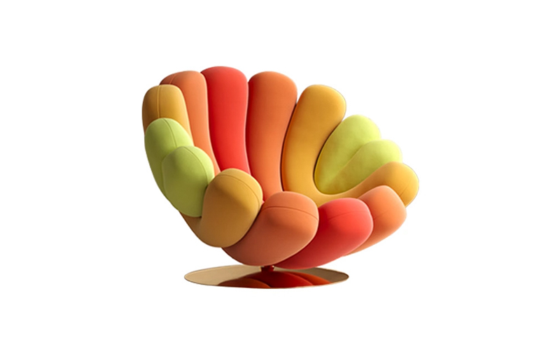 fabric leisure sofa in bright colors