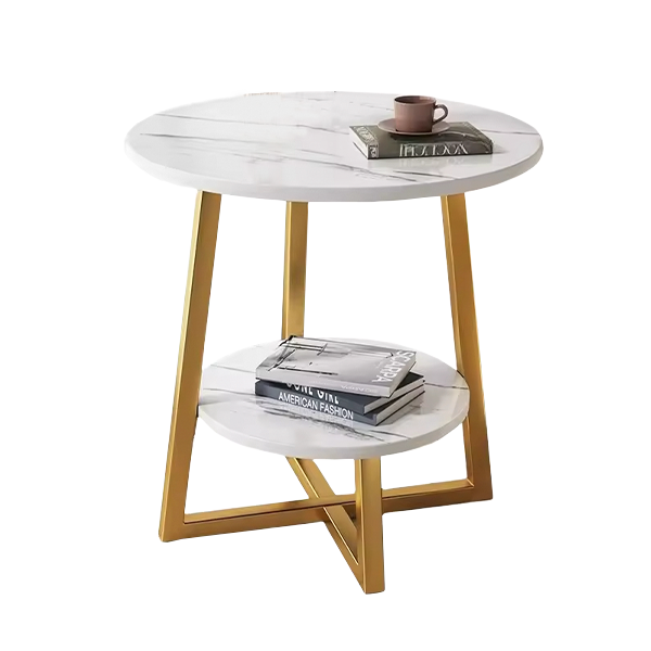 Sleek coffee table with metal legs 1