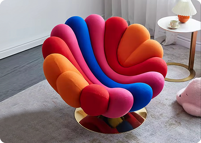 fashionable leisure sofa with velvet finish