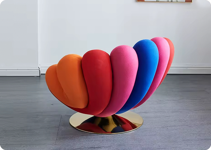 rainbow leisure sofa for interior decor