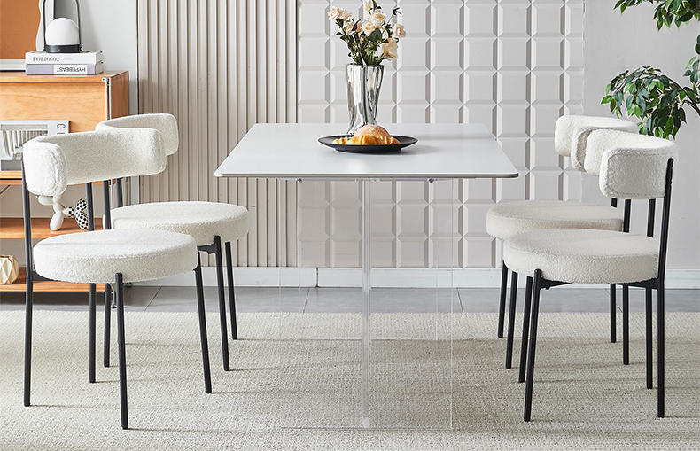 cozy wool dining chair