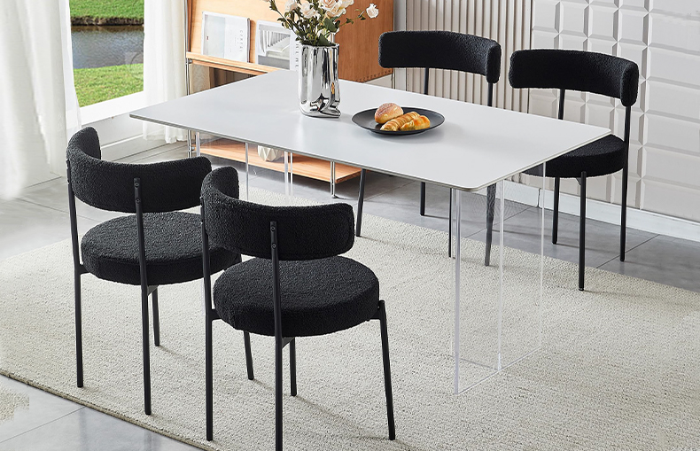 comfortable wool dining chair