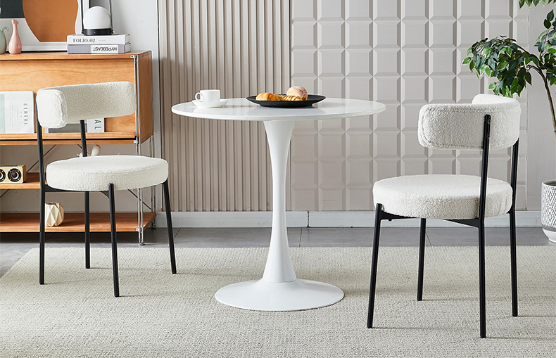 OKKHM Furniture wool dining chair