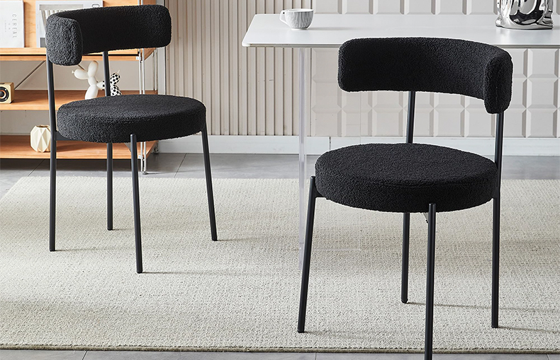 luxury wool dining chair