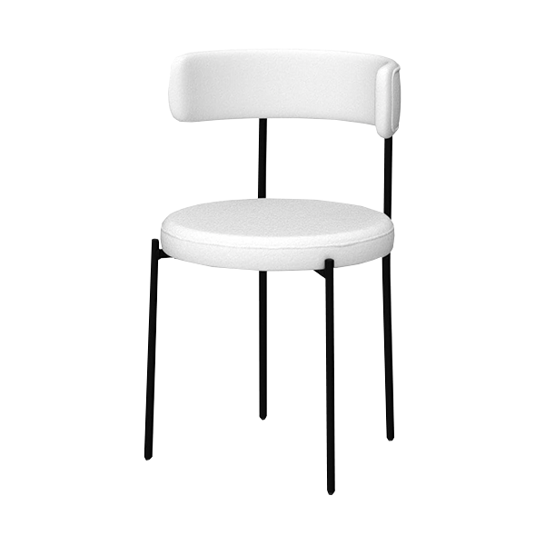 wool round cushion dining chair