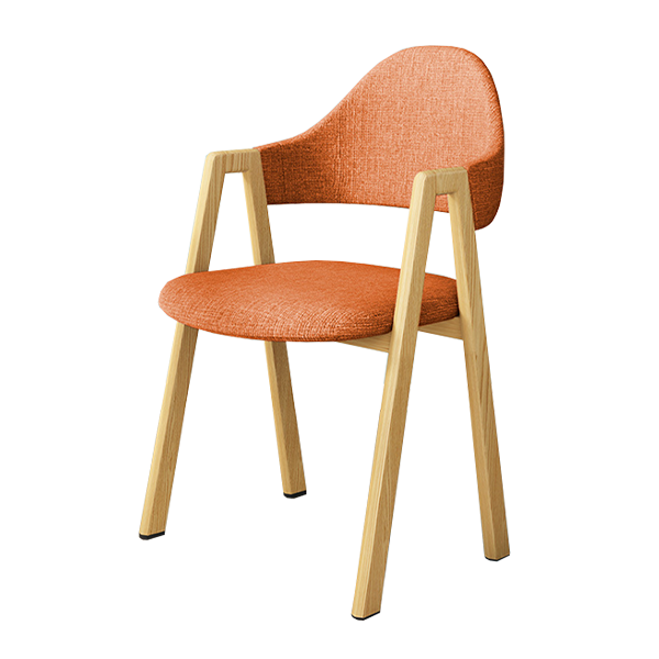 Custom Upholstered Dining Chair with A Line Back Design