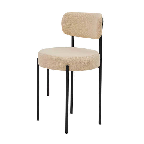 ergonomic wool dining chair