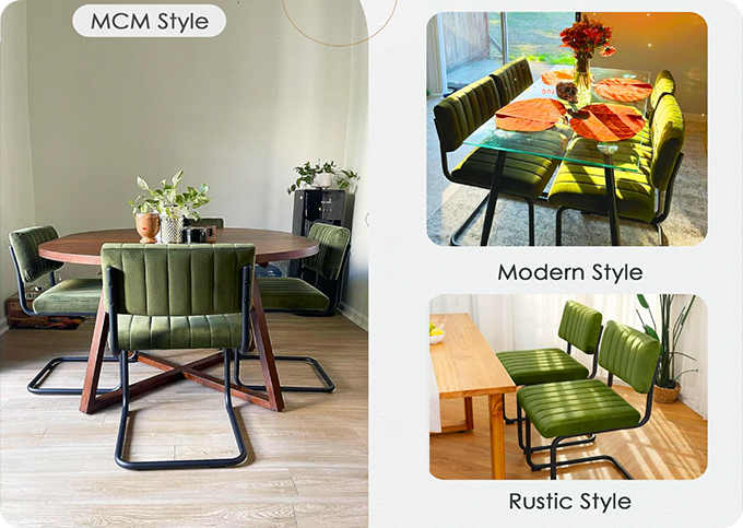 Designer velvet dining chair with metal frame