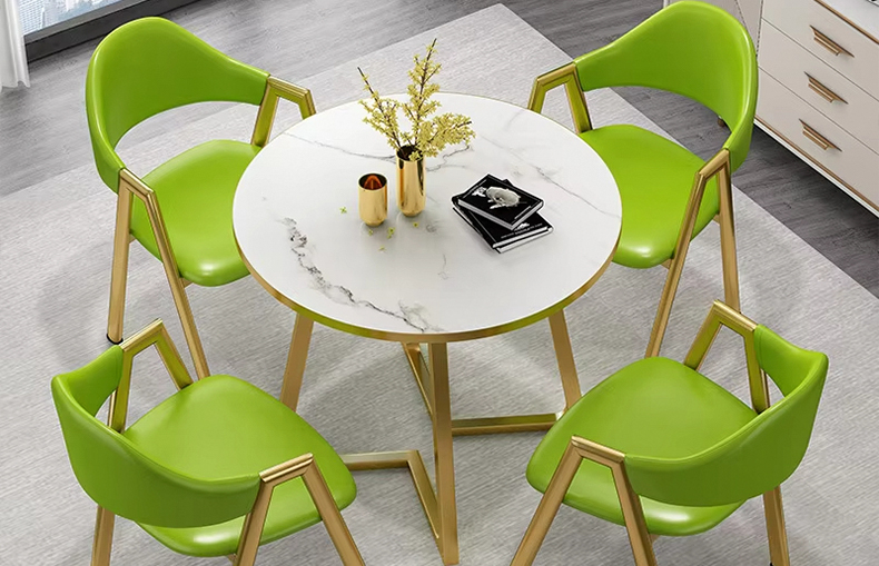 velvet dining chair with gold accents