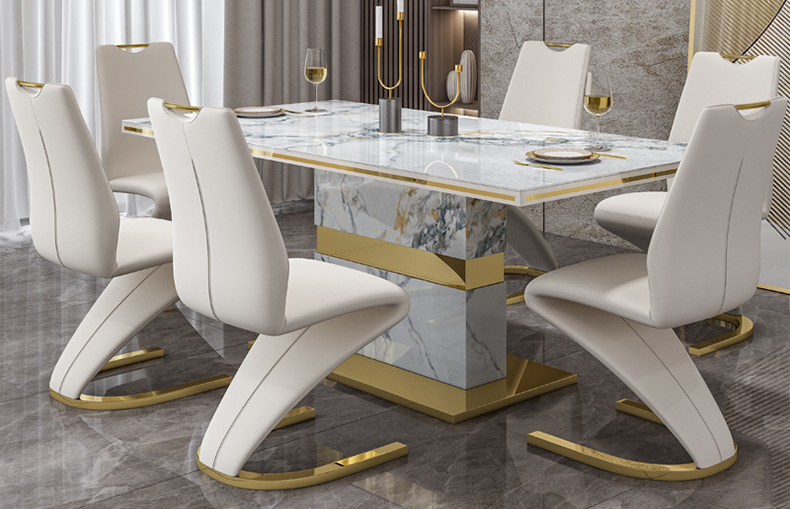 dining chair with durable leather upholstery