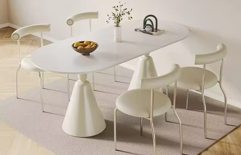 Modern Irregular Dining Table Set