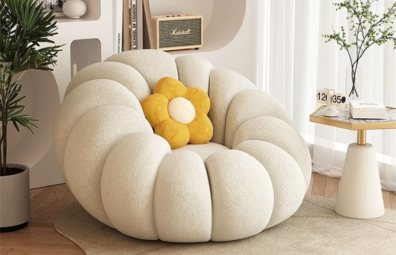 leisure living room chair with cream color