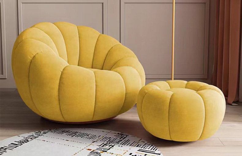 leisure chair with sleek silhouette
