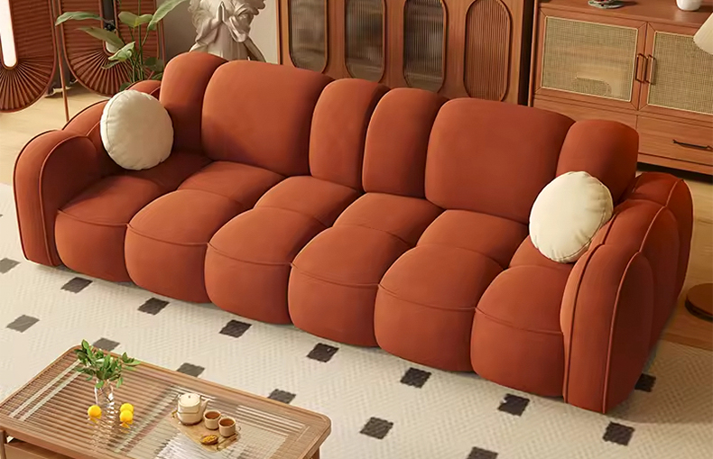 Nordic luxury sofa set with minimalist frame