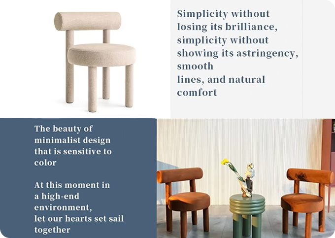 modern dining chair with backrest